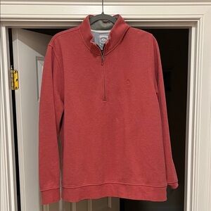 Brooks Brothers Men's quarter zip 1/4 zip red
